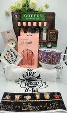 Load image into Gallery viewer, coffee gift set, coffee lover gift, coffee mug set, neck wrap gift, self-care gift, relaxation gift, tea and coffee gifts, kitchen decor, gift for her, cozy gifts, holiday gift box
gift baskets green bay,