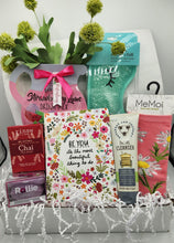 Load image into Gallery viewer, self-care gift, gift for her, spa gift box, wellness gift set, pampering kit, relaxation gift, birthday gift for women, floral journal, cozy socks, natural soap, get well gift, comfort gift, inspirational gifts
gift basket green bay, spa basket, gift baskets near me, local delivery, gift shop, boutique