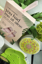 Load image into Gallery viewer, lemon lavender spa gift set, luxury self-care gift box, lemon verbena bath set, citrus spa kit for women, relaxing shower gift basket, moisturizing spa products, aloe vera spa socks, botanical body butter, sugar cube hand scrub, lemongrass citrus shower steamers, pampering gift for her, natural bath and body set, lemon scented body care, handmade spa gift basket.