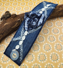 Load image into Gallery viewer, fabric bracelet, hobo style bracelet, upcycled, repurposed, shops near me, handmade