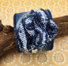 Load image into Gallery viewer, fabric bracelet, hobo style bracelet, upcycled, repurposed, shops near me, handmade