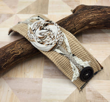 Load image into Gallery viewer, fabric bracelet, cuff bracelet, upcycled cuff, repurposed, men's tie, shops green bay