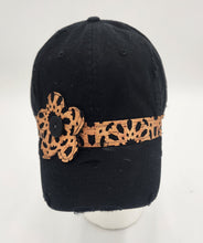 Load image into Gallery viewer, distressed baseball cap, vintage hat, boho hat, handmade hat, shabby chic hat, rustic style hat, women’s casual hat, adjustable baseball cap, boutique fashion accessories