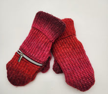 Load image into Gallery viewer, Handmade mittens, upcycled mittens, sweater mittens, wool mitten, shops green bay, repurposed sweaters, Josie T. Designs
