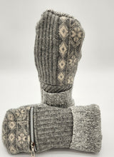 Load image into Gallery viewer, Handmade mittens, upcycled mittens, sweater mittens, wool mitten, shops green bay, repurposed sweaters, Josie T. Designs
