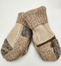 Load image into Gallery viewer, Handmade mittens, upcycled mittens, sweater mittens, wool mitten, shops green bay, repurposed sweaters, Josie T. Designs