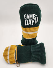 Load image into Gallery viewer, green bay packers mittens, handmade mittens, upcycled mittens, re-purposed, made in the usa
