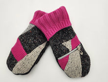 Load image into Gallery viewer, Handmade mittens, upcycled mittens, sweater mittens, wool mitten, shops green bay, repurposed sweaters, Josie T. Designs