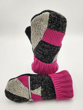 Load image into Gallery viewer, Handmade mittens, upcycled mittens, sweater mittens, wool mitten, shops green bay, repurposed sweaters, Josie T. Designs
