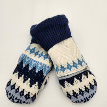 Load image into Gallery viewer, Handmade mittens, upcycled mittens, sweater mittens, wool mitten, shops green bay, repurposed sweaters, Josie T. Designs