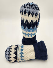 Load image into Gallery viewer, Handmade mittens, upcycled mittens, sweater mittens, wool mitten, shops green bay, repurposed sweaters, Josie T. Designs