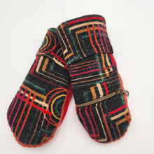 Load image into Gallery viewer, Handmade mittens, upcycled mittens, sweater mittens, wool mitten, shops green bay, repurposed sweaters, Josie T. Designs