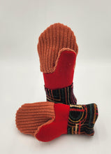 Load image into Gallery viewer, Handmade mittens, upcycled mittens, sweater mittens, wool mitten, shops green bay, repurposed sweaters, Josie T. Designs