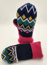 Load image into Gallery viewer, Handmade mittens, upcycled mittens, sweater mittens, wool mitten, shops green bay, repurposed sweaters, Josie T. Designs