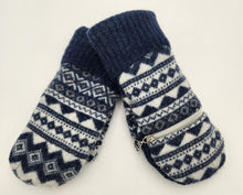 Load image into Gallery viewer, Handmade mittens, upcycled mittens, sweater mittens, wool mitten, shops green bay, repurposed sweaters, Josie T. Designs