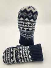 Load image into Gallery viewer, Handmade mittens, upcycled mittens, sweater mittens, wool mitten, shops green bay, repurposed sweaters, Josie T. Designs