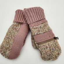 Load image into Gallery viewer, Handmade mittens, upcycled mittens, sweater mittens, wool mitten, shops green bay, repurposed sweaters, Josie T. Designs