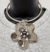 Load image into Gallery viewer, fabric necklace, upcycled necklace. handmade jewelry, shops in green bay, boutique green bay