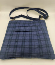 Load image into Gallery viewer, upcycled purse, men's suitcoat bag, recycled handbag, crossbody bag, boutique green bay