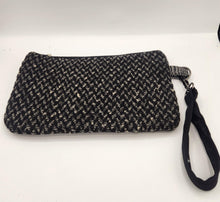 Load image into Gallery viewer, wristlet purse, women’s handbag, upcycled purse, men’s suitcoat purse, shops near me, handmade bags
