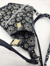 Load image into Gallery viewer, raveler Pouch, Sling Bag, Unisex Crossbody Bag, Secure pouch, handmade crossbody, upcycled sling bag, josie t. designs, travel bag,