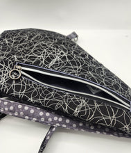 Load image into Gallery viewer, Traveler Pouch, Sling Bag, Unisex Crossbody Bag, Secure pouch, handmade crossbody, upcycled sling bag, josie t. designs, travel bag,