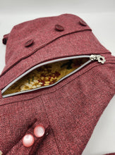 Load image into Gallery viewer, Traveler Pouch, Sling Bag, Unisex Crossbody Bag, Secure pouch, handmade crossbody, upcycled sling bag, josie t. designs, travel bag,