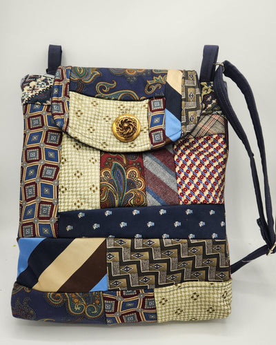men's tie purse, upcycled men's ties, handmade bag, crossbody bag, handmade purse
