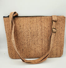 Load image into Gallery viewer, vegan cork handbag, cherry blossom print purse, handmade crossbody bag, eco friendly shoulder bag, cork fabric purse, sustainable fashion accessories, plant based leather bag, boho chic purse, cork and cotton bag, handmade vegan bag