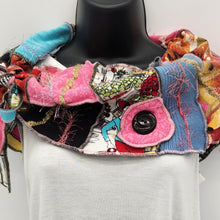 Load image into Gallery viewer, Summer scarf, summer shawl, handmade scarf, upcycled, re-purposed