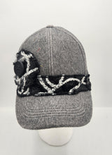 Load image into Gallery viewer, embellished baseball cap, handmade hats, women’s cadat hat, baseball trucker distressed hat, ball cap