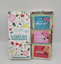Load image into Gallery viewer, self care gift set, spa gift basket, floral soap set, handmade soap, beauty tools, womenโs gift box, birthday gift for her, bath and body gift, skincare tools, lash curler, silicone brush holder, relaxation set, wellness gift, Mother's Day gift, pamper box