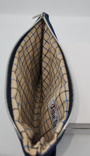 Load image into Gallery viewer, wristlet purse, handmade bag, upcycled mens suitcoat, recycled suit, handmade clutch, shops near me