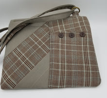 Load image into Gallery viewer, Crossbody bag, Crossbody Purse, Recycled Crossbody Purse, Handbag, Recycled wool, Recycled mens suit coat