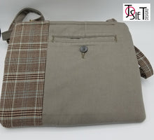 Load image into Gallery viewer, Crossbody bag, Crossbody Purse, Recycled Crossbody Purse, Handbag, Recycled wool, Recycled mens suit coat