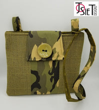 Load image into Gallery viewer, crossbody bag, handmade purse, boutique green bay, made in the usa, upcycled purse, men's suitcoat bag