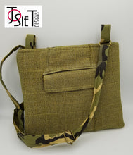 Load image into Gallery viewer, crossbody bag, handmade purse, boutique green bay, made in the usa, upcycled purse, men's suitcoat bag