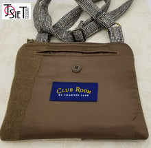 Load image into Gallery viewer, Crossbody bag, Crossbody Purse, Recycled Crossbody Purse, Handbag, Recycled wool, Recycled mens suit coat