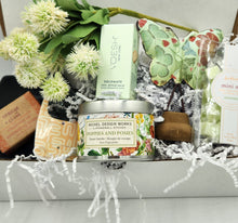 Load image into Gallery viewer, self care gift box, spa gift set, luxury pampering gift, candle gift set, wellness gift box, boutique gift set, mother’s day gift, relaxation gift, thank you gift
