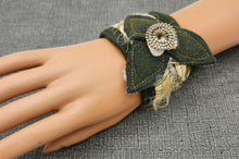Load image into Gallery viewer, fabric bracelet, cuff bracelet, women&#39;s bracelet, handmade
