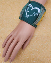 Load image into Gallery viewer, green bay packer jewelry, handmade packer jewelry, upcycled, re-purposed, shops green bay, boutique green bay, shops near me
