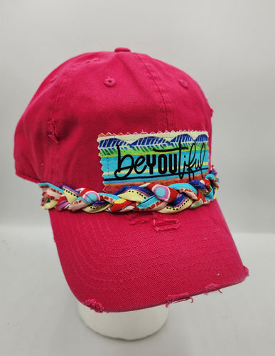 embellished baseball cap, handmade hats, women’s cadat hat, baseball trucker distressed hat, ball cap