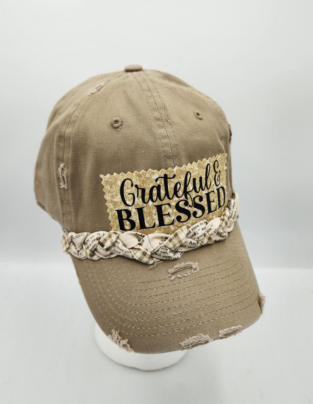 embellished baseball cap, handmade hats, women’s cadat hat, baseball trucker distressed hat, ball cap