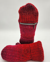 Load image into Gallery viewer, Handmade mittens, upcycled mittens, sweater mittens, wool mitten, shops green bay, repurposed sweaters, Josie T. Designs

