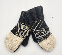 Load image into Gallery viewer, Handmade mittens, upcycled mittens, sweater mittens, wool mitten, shops green bay, repurposed sweaters, Josie T. Designs
