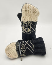 Load image into Gallery viewer, Handmade mittens, upcycled mittens, sweater mittens, wool mitten, shops green bay, repurposed sweaters, Josie T. Designs

