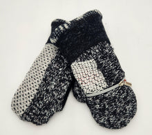Load image into Gallery viewer, Handmade mittens, upcycled mittens, sweater mittens, wool mitten, shops green bay, repurposed sweaters, Josie T. Designs
