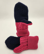 Load image into Gallery viewer, Handmade mittens, upcycled mittens, sweater mittens, wool mitten, shops green bay, repurposed sweaters, Josie T. Designs
