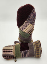 Load image into Gallery viewer, Handmade mittens, upcycled mittens, sweater mittens, wool mitten, shops green bay, repurposed sweaters, Josie T. Designs

