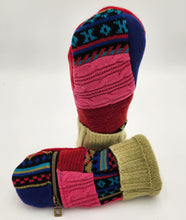 Load image into Gallery viewer, Handmade mittens, upcycled mittens, sweater mittens, wool mitten, shops green bay, repurposed sweaters, Josie T. Designs
